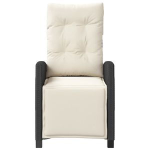 2pcs Black Poly <b>Rattan</b> <b>Reclining</b> Patio <b>Chairs</b> with Footrest - Product Image 5