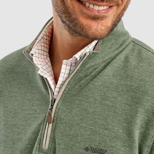 Sweat-shirt de sport à demi-zip pour homme, taille plus, sweat-shirt à fermeture éclair 1/4, basique, en coton mélangé - Product Image 4