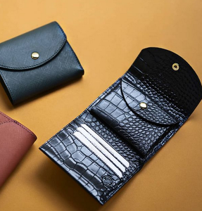 Nouveau Portefeuille Porte-Cartes en Cuir Pleine Fleur Motif Crocodile Noir 2026 avec Logo Personnalisé – Petit Portefeuille Idéal pour Voyages d'Affaires et Cadeaux - Product Image 2