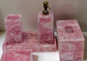 <b>Bathroom</b> <b>Accessories</b> <b>Set</b>-6-Piece Resin Modern Luxury Customizable Gift <b>Set</b> Toothbrush Holder Toothbrush Cup Soap Dispenser Soap - Product Image 3