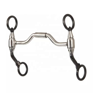 Bocado de acero inoxidable para caballo con junta de rodillo y diseño de anillo en D para equipo de equitación western, bocado deslizante con rodillo - Product Image 5