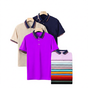 เสื้อโปโลแขนสั้นผู้ชาย ผ้าฝ้าย สีพื้น ลำลอง ระบายอากาศได้ดี ทรงปกติ ดีไซน์ติดกระดุม - Product Image 3
