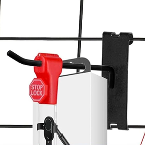 Stop Lock Peg Hook 6mm <b>Plastic</b> Red Security Lock Retail Shop Anti-Theft Display - Product Image 2