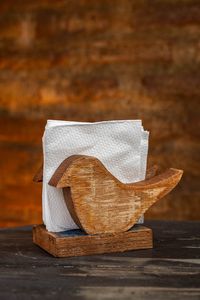 Support de boîte à mouchoirs en bois fait main vintage pour la maison, la table à manger, le café - Product Image 4