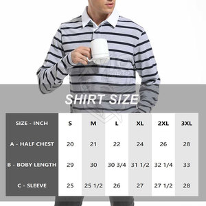 Polo homme confortable à séchage rapide, en coton/polyester, manches longues. - Product Image 3