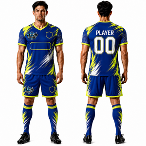 Nouvel ensemble de maillot de football avec short assorti confortable, kit de football de haute qualité pour l'entraînement, les matchs et les équipes - Product Image 1