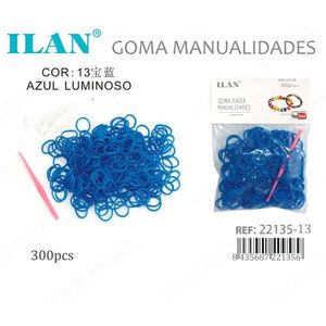 Ilan Goma Manualidades Blu Luminoso 300 Pezzi per Artigianato - Product Image 1