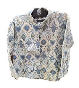 Veste pour femme en tissu matelassé en coton imprimé floral indien, vêtement d'été, GC-AP-1042, mélange de couleurs, taille M L XL XXL. - Product Image 1