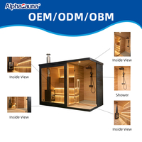 Poêle à bois sec pour 2 personnes proche et moderne Sauna portable Sauna à vapeur avec salle de douche