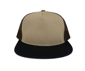 Gorra Trucker A-Frame de Visera Plana con Contraste de Color, Gorra Snapback con Logotipo de Silicona Personalizado, Gorra de Malla de 5 Paneles, Sombrero para el Sol de Alta Calidad - Product Image 2