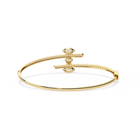 Pulsera de Cadena JURA JEWEL Romántica Clásica Chapada en Oro de 18K con Flor de Diamantes, Corte Brillante, Engaste de Garra, IGI 5.95ct