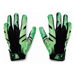 Gants de frappe rembourrés en cuir blanc et noir avec motif drapeau américain, fermeture à boucle ambidextre pour l'entraînement au baseball pour adultes - Product Image 2