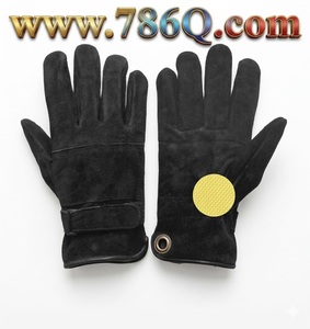 Gants rapides en cuir de vachette fendu en daim résistant aux coupures doigts complets gants tactiques répulsifs - Product Image 1
