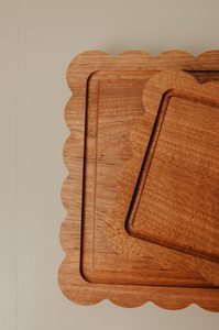 เขียงไม้มะม่วงพร้อมร่องใส่น้ำผลไม้ | เขียงทำมือทำมือทำจากไม้แซพีเอลไม้เนื้อแข็งแผ่นตัดในครัวถาดเสิร์ฟขอบหอยเชลล์ - Product Image 4