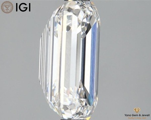 Diamant de laboratoire CVD de 2,50 carats, taille émeraude, choix exclusif, qualité excellente, couleur F, clarté VS1, certificat IGI - Product Image 6