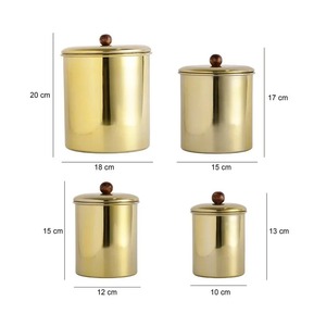 Curio Craft Metal Cylinder Food <b>Storage</b> <b>Containers</b> Lids Airtight Freshness Preservation <b>Stackable</b> Vintage Design Handcrafted - Product Image 4