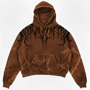 Sweat-shirts à capuche délavés personnalisés avec votre propre design, faible MOQ, livraison rapide, 100 % coton French Terry, design personnalisé, sweats décontractés pour hommes - Product Image 3