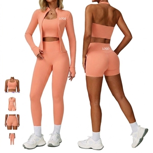 Conjunto Deportivo al por Mayor, Leggings, Chaqueta de Gimnasio, 3 Piezas, Ropa Deportiva, Chándal para Mujer, Conjunto de Yoga, Ropa para Mujer Personalizada - Product Image 6