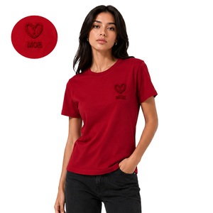 New Chenille Embroidered women's shirt Fuzzy Texture Custom Logo Regular Fit Half Sleeve All Seasons Cotton Shirt Premium Finish - Product Image 1