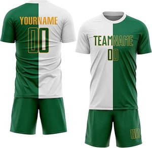 Ensemble de maillots de football personnalisés rouge et noir sublimés pour hommes adultes, uniforme de football à manches courtes respirant, col rond - Product Image 2