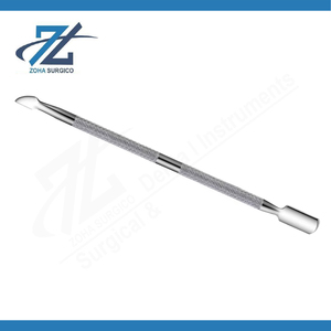 Pousse-cuticules double embout en acier inoxydable haute performance, nettoyeur et dissolvant de vernis, outil professionnel de manucure et pédicure pour soins des ongles - Product Image 3