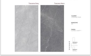 Matte Porcelain Floor Tiles 600x1200mm <b>Stone</b> Imitation Texture Non-Slip Interior Living Room Use - Product Image 2
