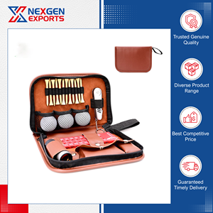 Ensemble d'accessoires de golf multifonctionnels en cuir PU de qualité exceptionnelle, best-seller, avec logo personnalisé pour commande en gros - Product Image 6