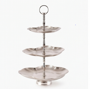 Premium <b>3</b> <b>Tier</b> Stainless Steel <b>Cake</b> <b>Stand</b> Handmade Multi Layer Serving Tray For Desserts Party Occasions - Product Image 1