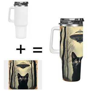 Custom Tumbler 40oz Stainless Steel <b>With</b> Handle And <b>Straw</b> For Outdoor Events - Product Image 1