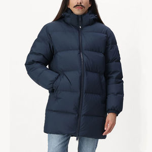 Parka longue noire à capuche OEM Heavy Best Bubble, manteau matelassé brillant personnalisé pour homme, confortable, avec logo personnalisé - Product Image 4