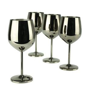 Verres à vin rouge en acier inoxydable doré personnalisés en gros, gobelets à whisky en métal, verres à champagne de table pour les fêtes - Product Image 2