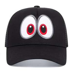 หมวกแก๊ปตาข่ายแบบ Snapback ปรับได้ ลายตาสีแดง น้ำเงิน ดำ สำหรับทุกเพศ สไตล์ลำลอง ใส่ได้ทั้งฤดูใบไม้ผลิและฤดูร้อน ทรง 6 แผง - Product Image 6