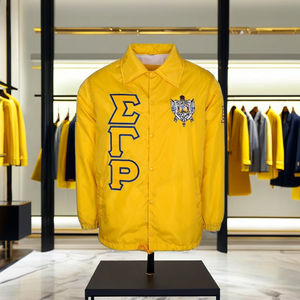 Chaqueta de entrenadores de línea personalizada alta Sigma Omega Gamma Rho (SGRho) Sorority Canvas Factory Stand Eplison Greek AKA Chi - Product Image 1