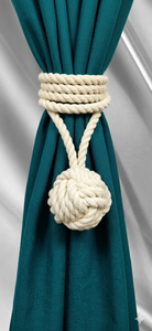 Sujetadores de Cortinas de Cuerda de Algodón, Estilo Costero Esférico, Accesorios Decorativos Textiles Duraderos para Cortinas de Ventana - Product Image 2