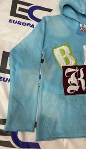 Custom <b>Applique</b> <b>Letter</b> Hoodie With Rhinestone Design Cotton Fleece Streetwear Sun Fade Embroidery Hoodie - Product Image 2