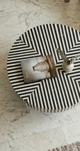 ILAHI's Bone Inlay <b>Table</b> Modern Design Agate Detailing <b>Storage</b> Portable Home Furniture - Product Image 4