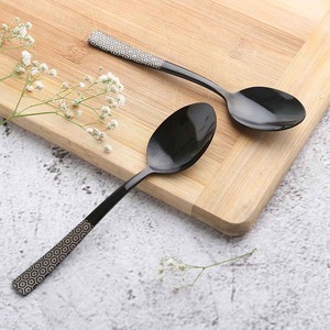 Ensemble de couverts modernes en métal noir mat, finition miroir haute brillance, passe au lave-vaisselle, couverts de mariage - Product Image 4