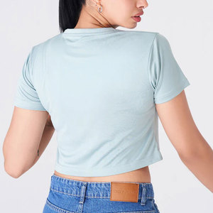 New Arrival Comfortable Slim Fit Breathable Supplier High Quality Best Service New Design Street Wear Printed Women Crop Top - Product Image 5