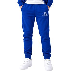 Pantalones Deportivos Azul Rey para Hombre, Cintura Elástica, Corte Ajustado, con Bolsillos Laterales, Ropa Deportiva Informal - Product Image 1
