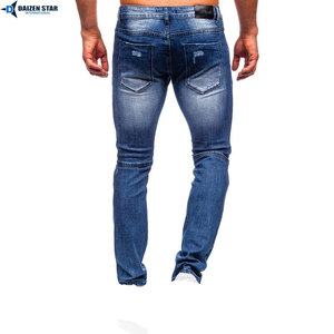 Jeans de Mezclilla Lavados a la Piedra para Hombre DAIZEN STAR, Transpirables, Corte Ajustado, para Todas las Temporadas - Product Image 5