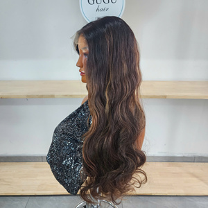 Peluca de Cabello Humano Natural 6x6 HD Transparente para Cierre de Encaje, Ondulado, con Reflejos, Línea de Cabello Natural, 250 Densidad, Suave y Voluminoso - Product Image 3