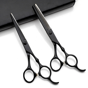 5.5 6 Inch Barber Cutter Barbershop <b>Shears</b> Professional Hair Scissors Salon Barber Salon Kit With Leather Case - Product Image 3