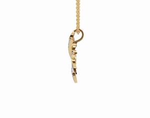 Elegante colgante de racimo de hojas con diamantes cultivados en laboratorio, joyería de oro para mujer, regalo. - Product Image 5