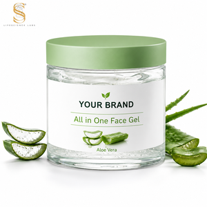 Gel Facial Puro de Aloe Vera Orgánico Herbal al por Mayor de Marca Privada, Lavanda, Reparación de la Piel, Calmante, Hidratación Profunda, Iluminador, Todo en Uno - Product Image 1