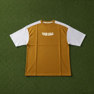 2026 Haute Qualité 100% Coton OEM Vente en Gros Impression de Logo Personnalisé Tricoté Bicolore Manches Raglan Respirant Séchage Rapide Décontracté - Product Image 1