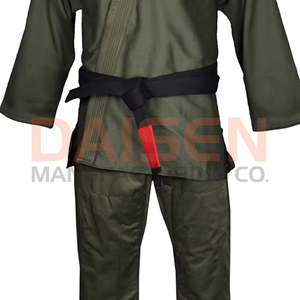 Kimono de BJJ vert olive pour homme, coupe classique, 100% coton, vêtements d'arts martiaux durables, taille adulte - Product Image 5