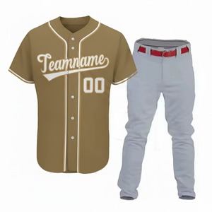 Uniforme de Béisbol con Logotipo del Equipo, 100% Transpirable, de Alta Calidad, Personalizado con Nombre del Equipo, Impresión Digital a Color, Secado Rápido - Product Image 1