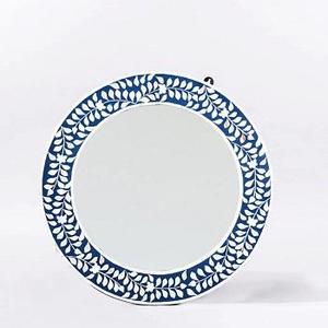 Round Wooden Frame Wall <b>Mirror</b> Modern Decorative Circular Design for Home Interior Modern <b>silver</b> bone wall Handmade <b>silver</b> inlay - Product Image 5