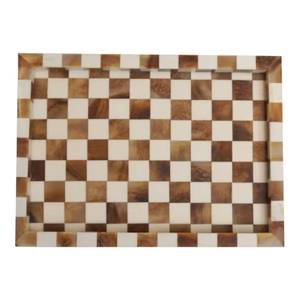 Plateau de service rectangulaire en os incrusté fait main, plateau décoratif pour salade, pour table à manger, table basse, décoration intérieure - Product Image 2