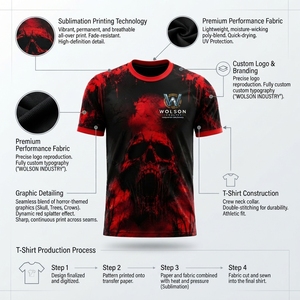 Chemise formelle à manches courtes à col roulé en polyester 100% de haute qualité, imprimée en sérigraphie personnalisée, respirante, séchage rapide, pour la salle de sport et l'entraînement - Product Image 6